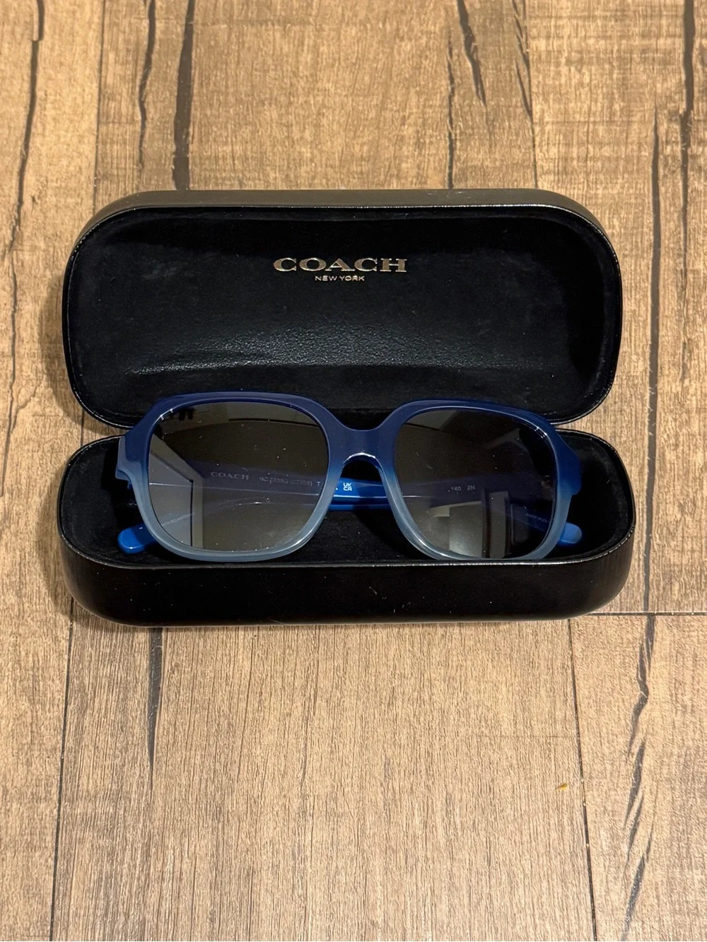 Coach Blue Gradient Square Sunglasses